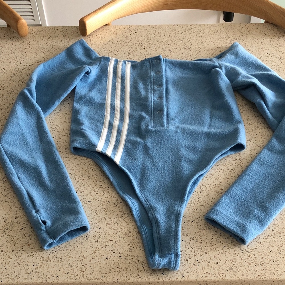 Stylish Blue Long Sleeve Bodysuit